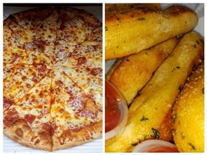 large one topping and papa sti